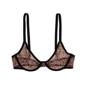 CUUP Plunge Bra Lingerie — Leopard Print